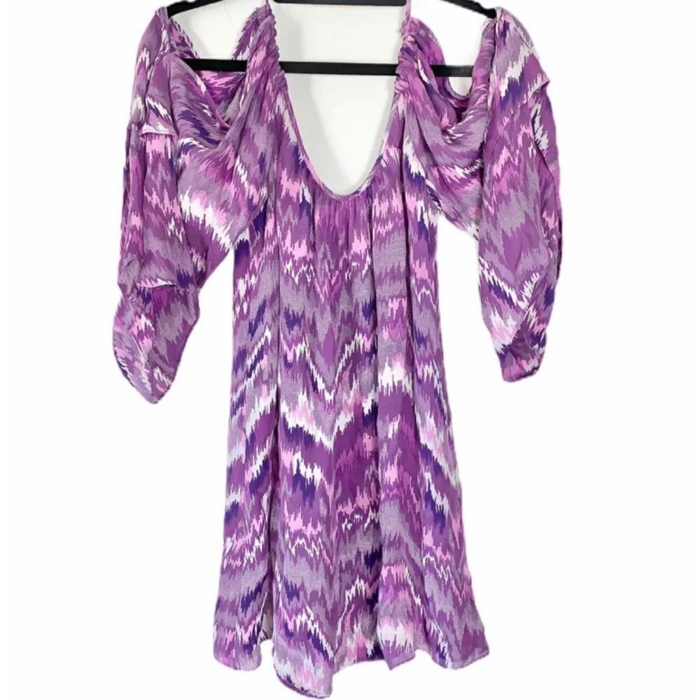 Parker Cold Shoulder Silk Top M - Picture 1 of 5